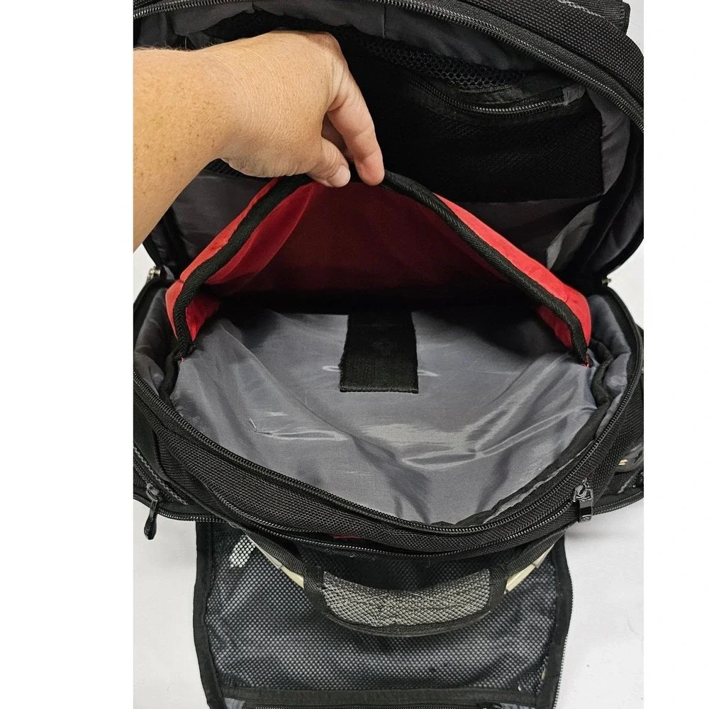 SwissGear ScanSmart Laptop Backpack Black Gray Travel School Bag Heavy Duty